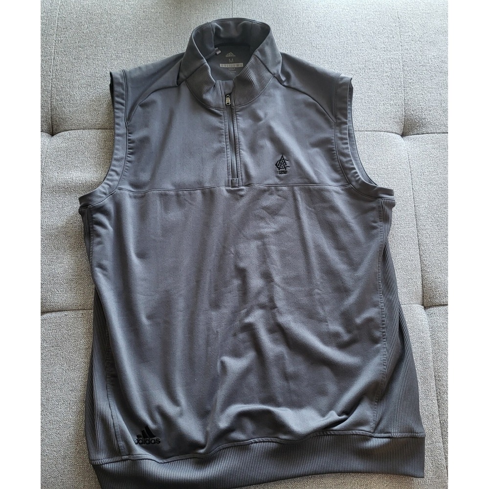 Adidas Golf Vest Mens Size M  Zip Neck Club Vest Stretch A Logo